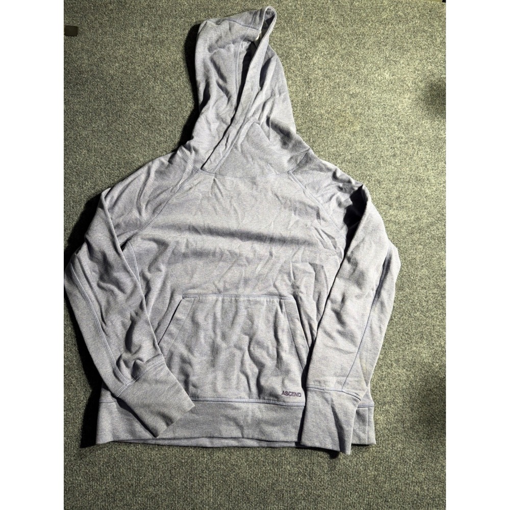 Ascend Bass Pro Shops Mens Large Heather Blue Gray Cowl Neck Hoodie660ACF226224K